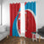 Custom Luxembourg Football Window Curtain Allez Les Lions Rouges