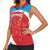 Custom Luxembourg Football Women Sleeveless Polo Shirt Allez Les Lions Rouges