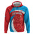 Custom Luxembourg Football Zip Hoodie Allez Les Lions Rouges