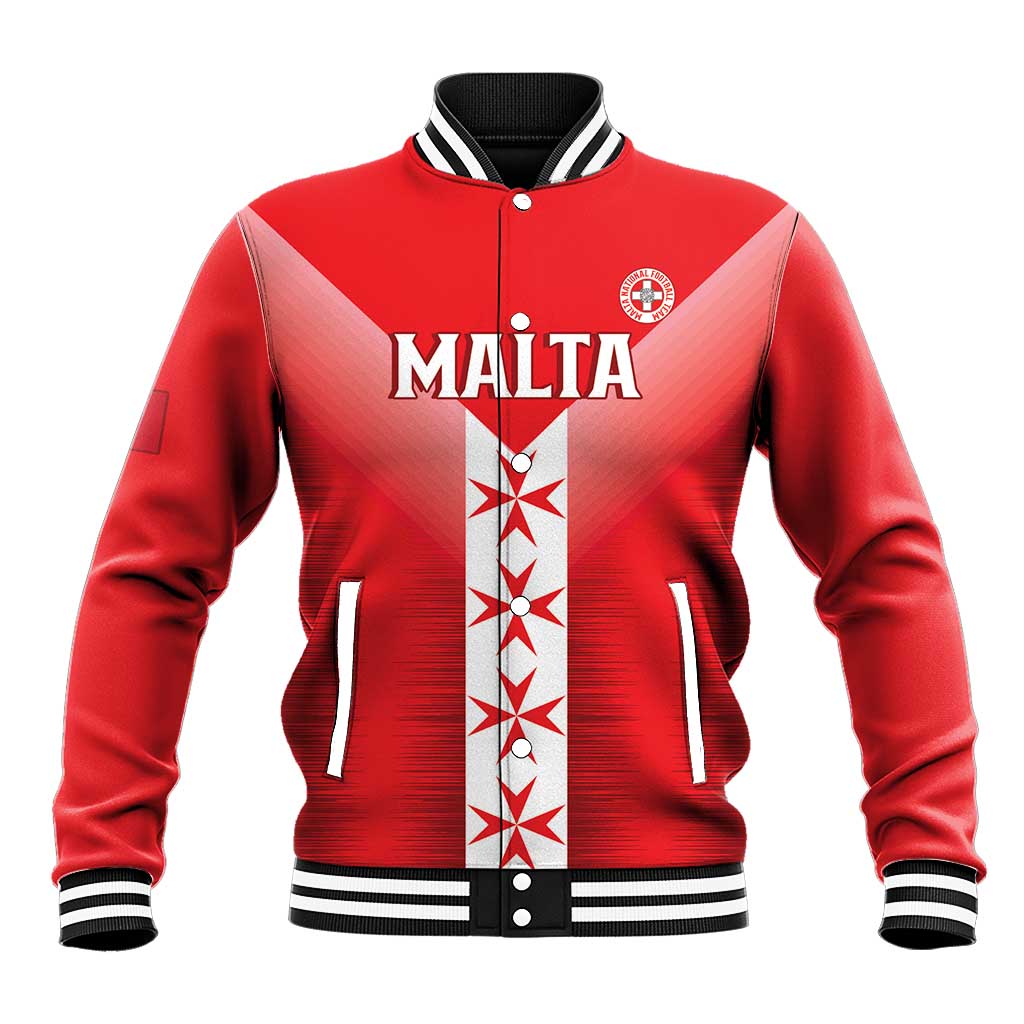 Custom Malta Football Baseball Jacket Maltese Cross Sporty Style