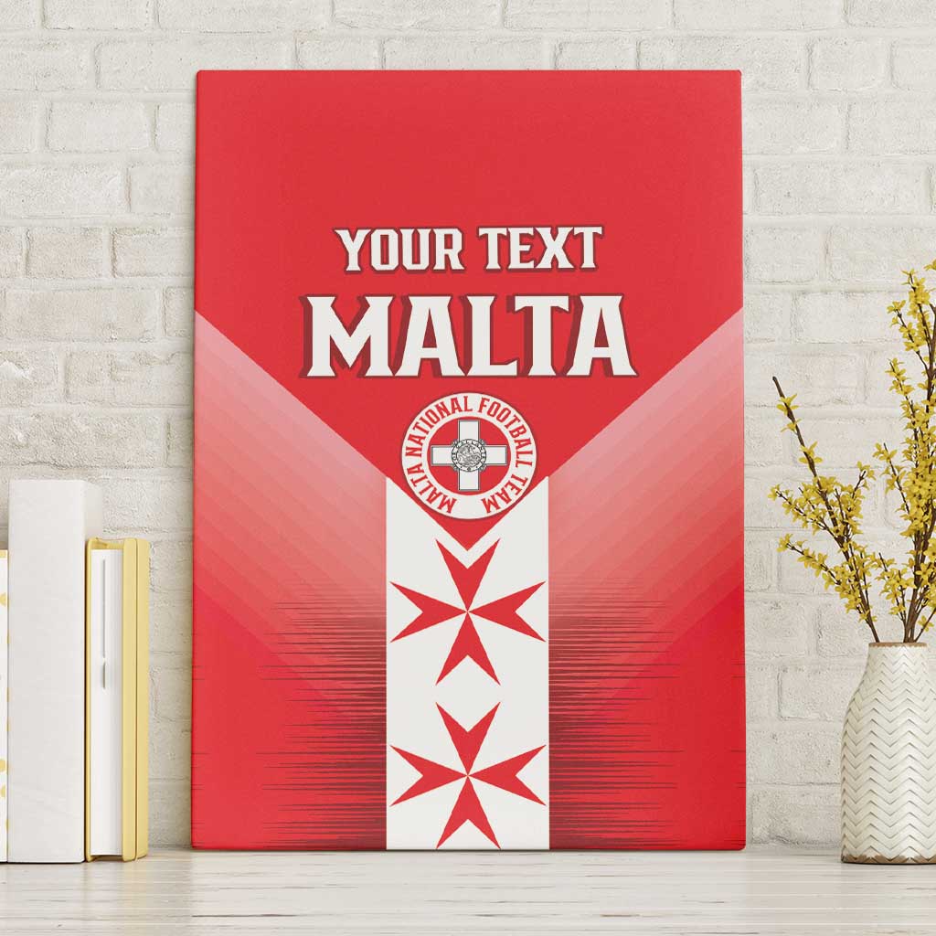 Custom Malta Football Canvas Wall Art Maltese Cross Sporty Style