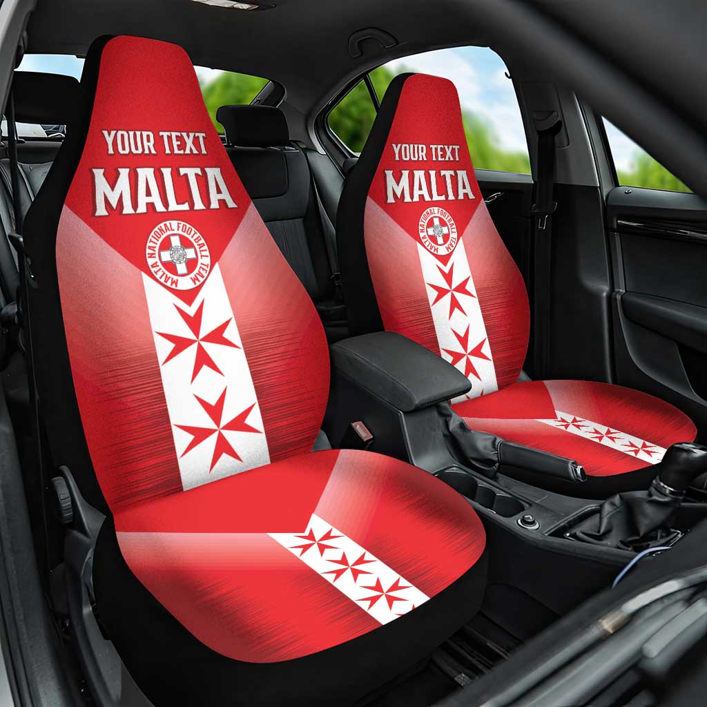 Custom Malta Football Car Seat Cover Maltese Cross Sporty Style