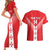 Custom Malta Football Couples Matching Short Sleeve Bodycon Dress and Hawaiian Shirt Maltese Cross Sporty Style