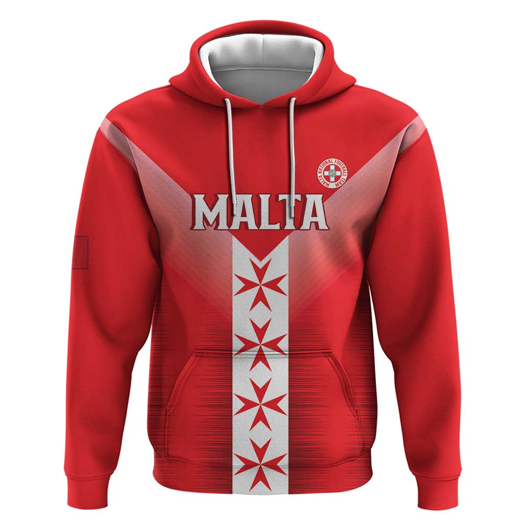 Custom Malta Football Hoodie Maltese Cross Sporty Style