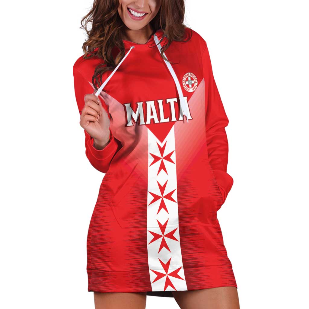 Custom Malta Football Hoodie Dress Maltese Cross Sporty Style