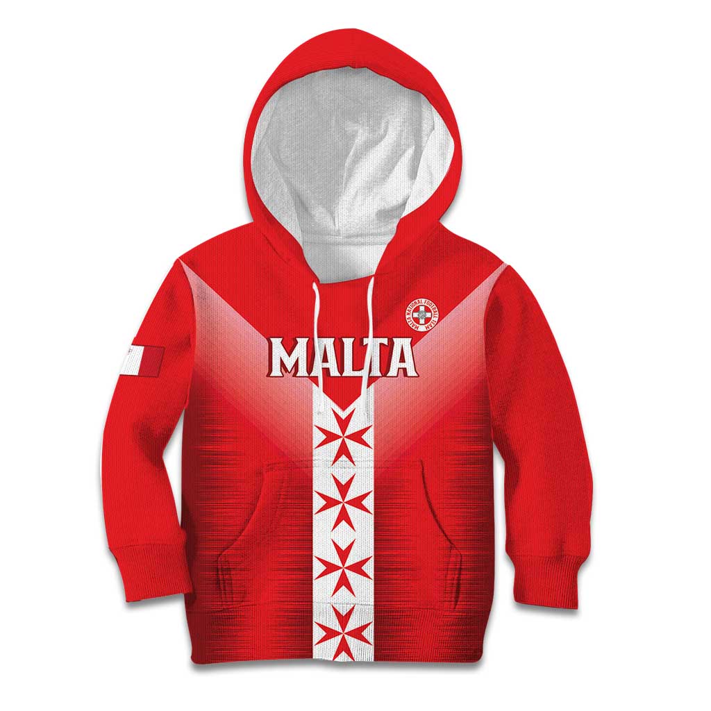 Custom Malta Football Kid Hoodie Maltese Cross Sporty Style