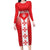 Custom Malta Football Long Sleeve Bodycon Dress Maltese Cross Sporty Style