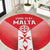 Custom Malta Football Round Carpet Maltese Cross Sporty Style