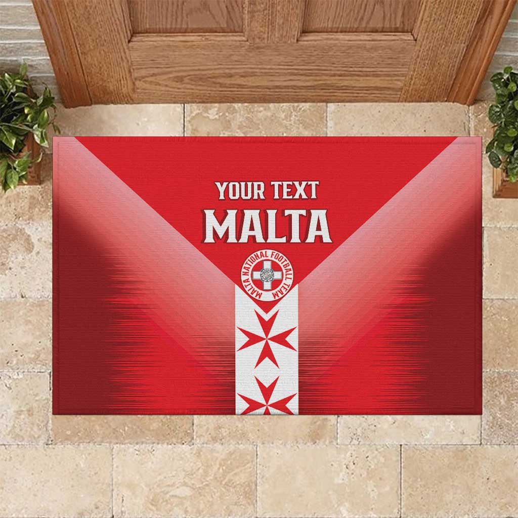 Custom Malta Football Rubber Doormat Maltese Cross Sporty Style