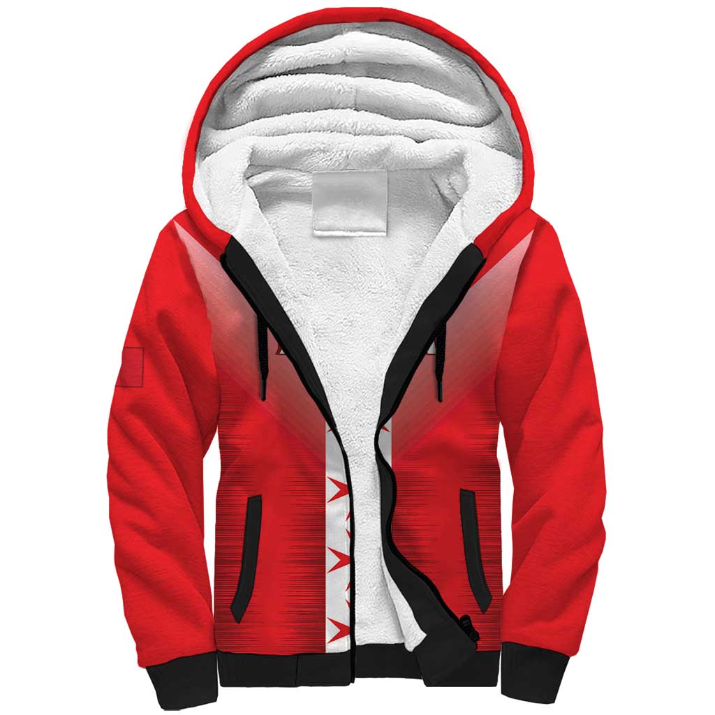 Custom Malta Football Sherpa Hoodie Maltese Cross Sporty Style