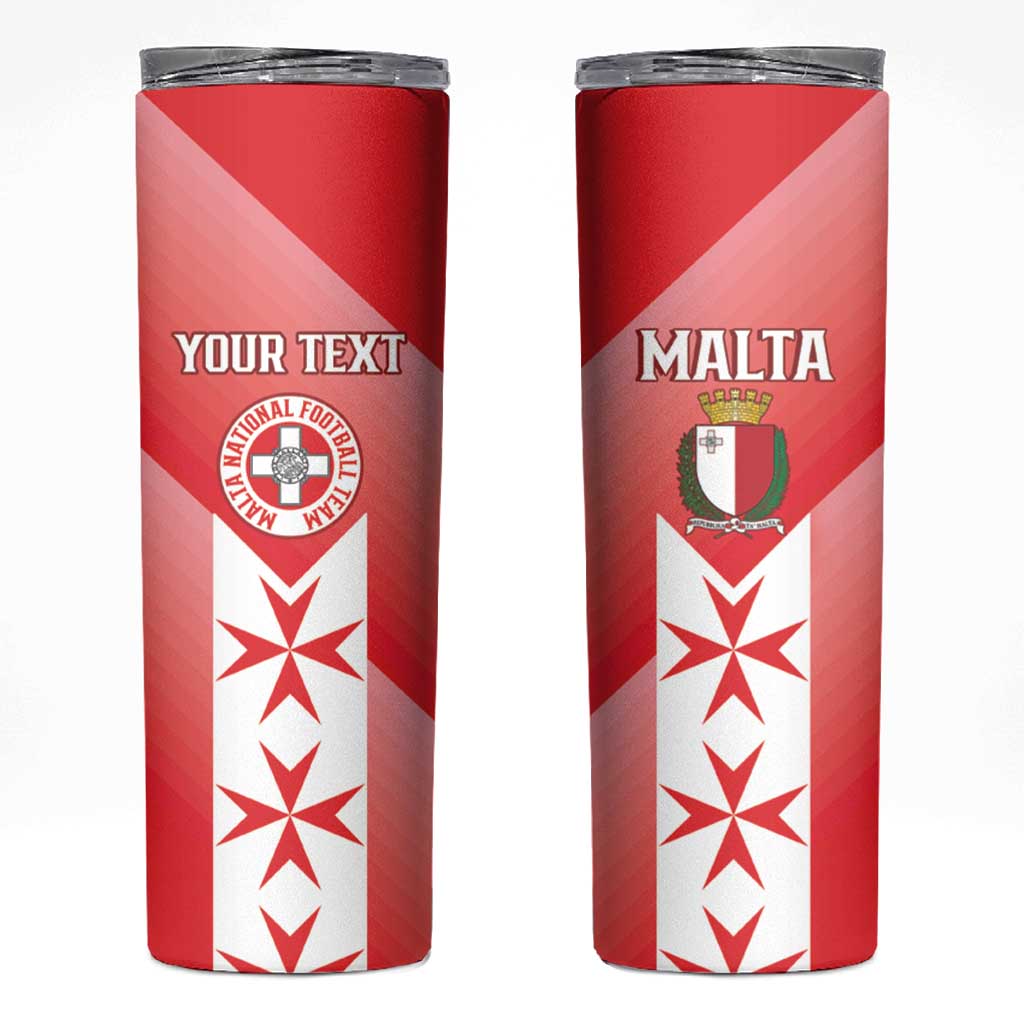 Custom Malta Football Skinny Tumbler Maltese Cross Sporty Style