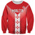 Custom Malta Football Sweatshirt Maltese Cross Sporty Style