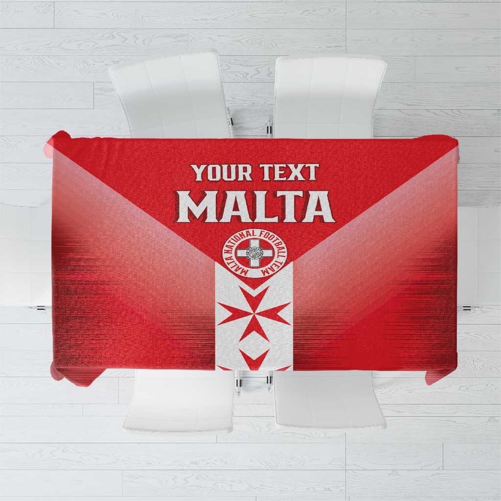 Custom Malta Football Tablecloth Maltese Cross Sporty Style