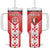 Custom Malta Football Tumbler With Handle Maltese Cross Sporty Style