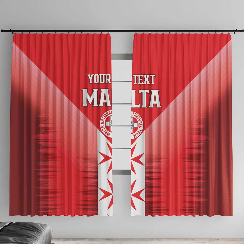 Custom Malta Football Window Curtain Maltese Cross Sporty Style