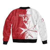 Custom Malta Football Bomber Jacket Go Champions Flag Style