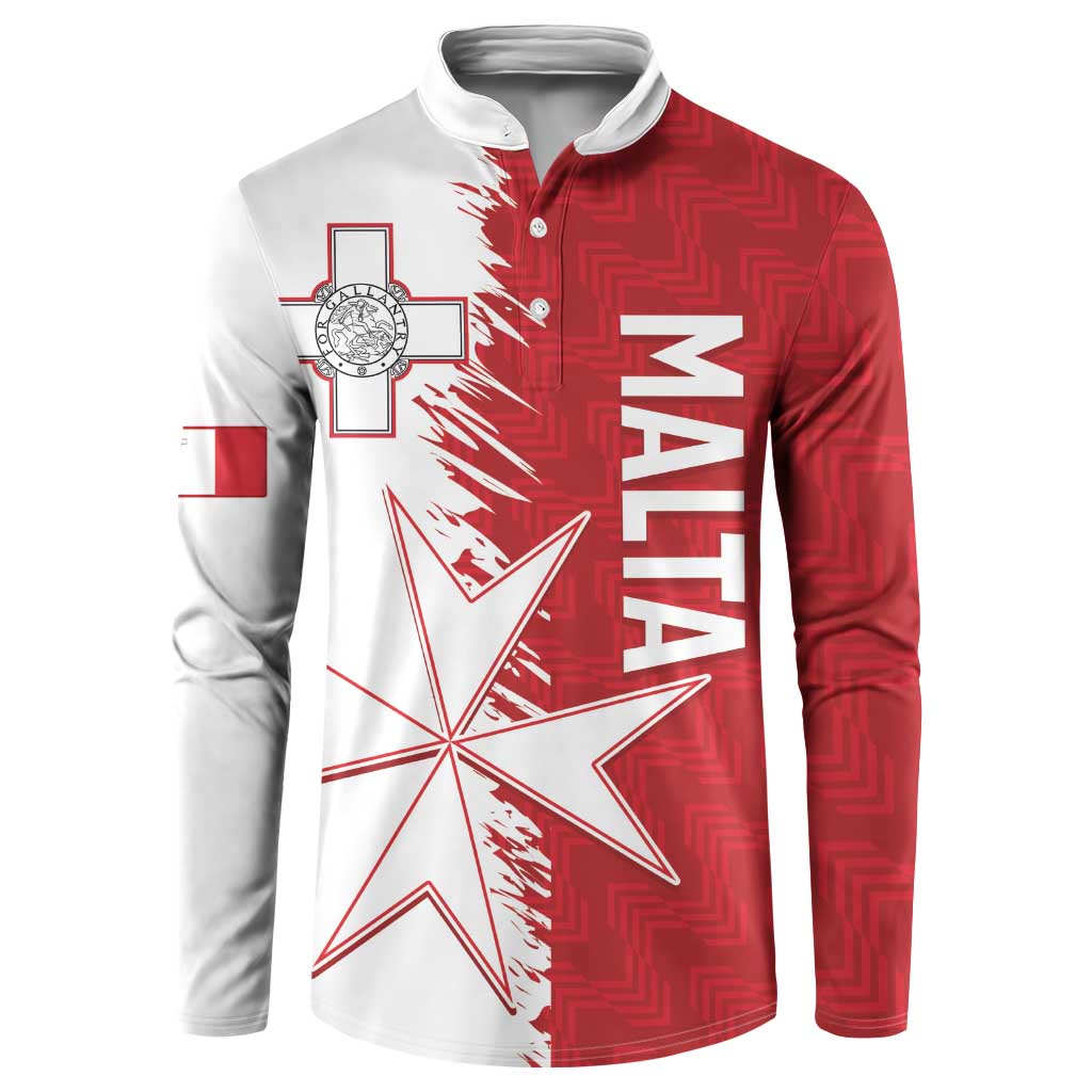 Custom Malta Football Button Sweatshirt Go Champions Flag Style