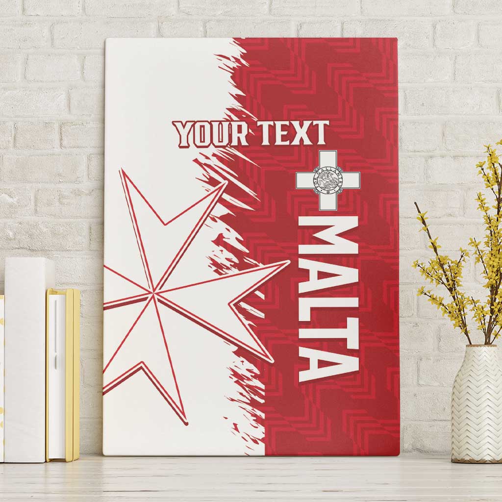 Custom Malta Football Canvas Wall Art Go Champions Flag Style