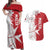 Custom Malta Football Couples Matching Off Shoulder Maxi Dress and Hawaiian Shirt Go Champions Flag Style