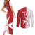 Custom Malta Football Couples Matching Short Sleeve Bodycon Dress and Long Sleeve Button Shirt Go Champions Flag Style