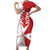 Custom Malta Football Family Matching Short Sleeve Bodycon Dress and Hawaiian Shirt Go Champions Flag Style