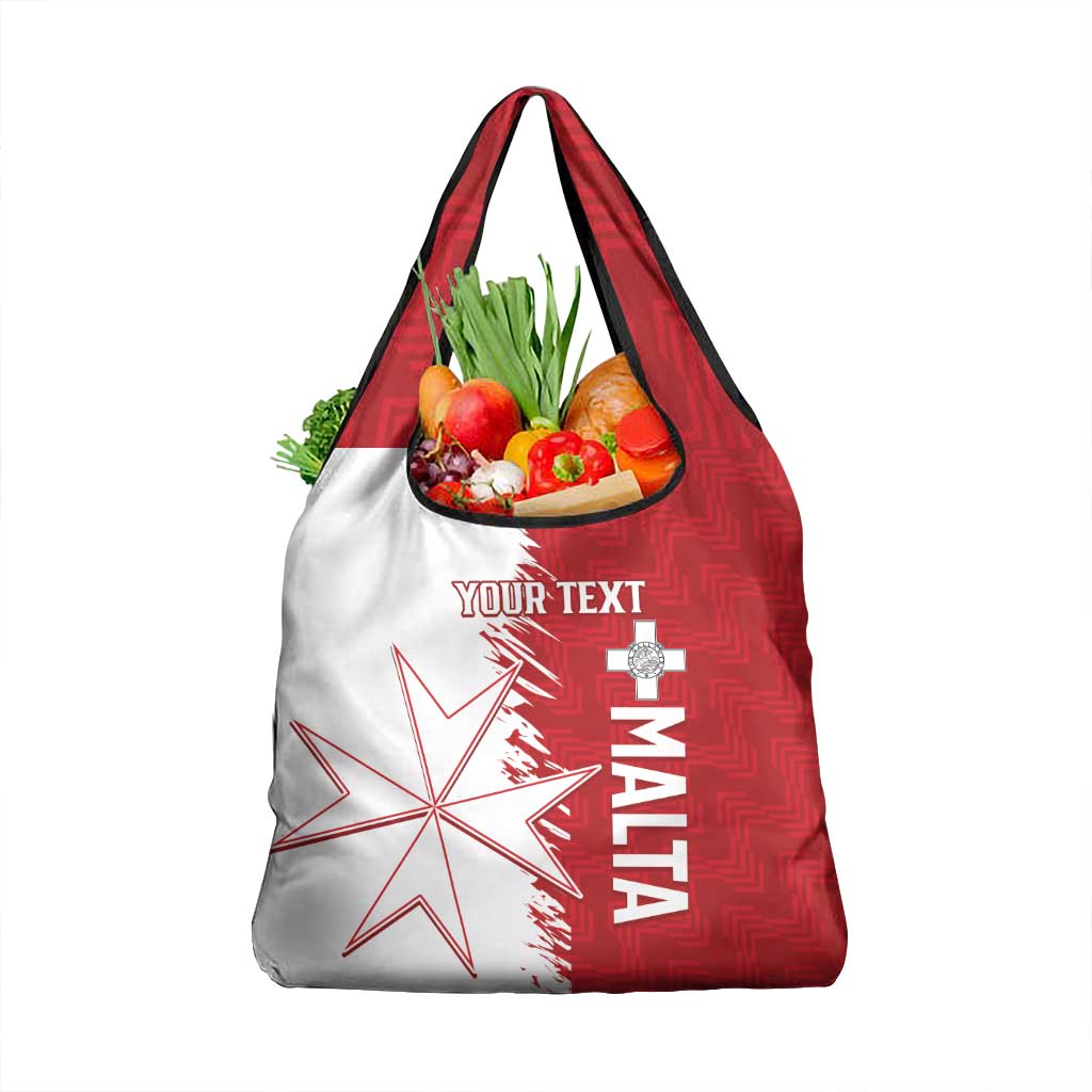 Custom Malta Football Grocery Bag Go Champions Flag Style