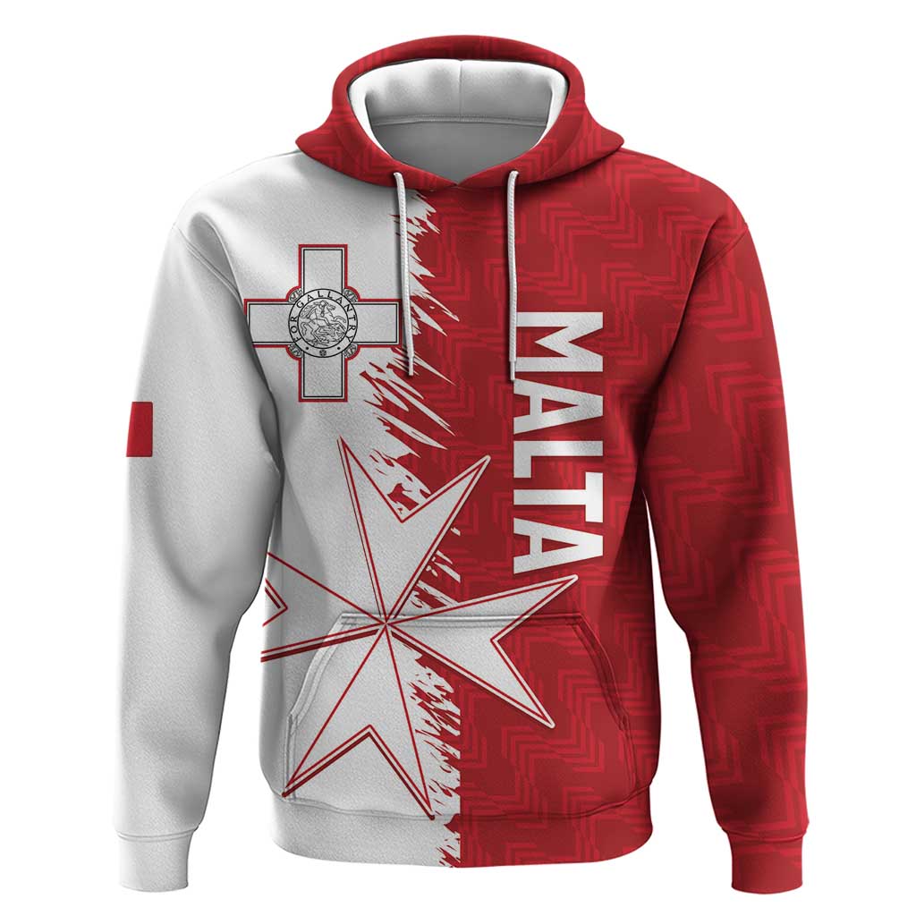 Custom Malta Football Hoodie Go Champions Flag Style