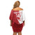 Custom Malta Football Off Shoulder Short Dress Go Champions Flag Style