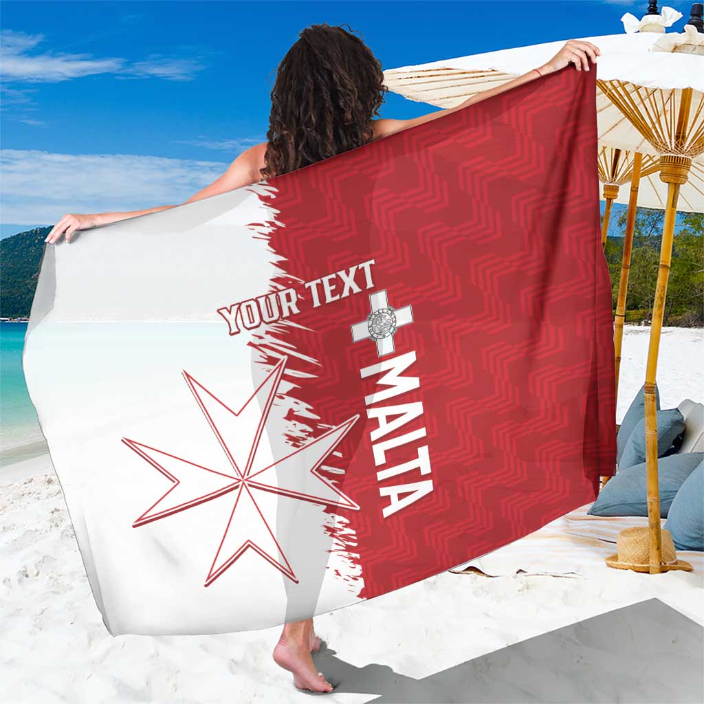 Custom Malta Football Sarong Go Champions Flag Style