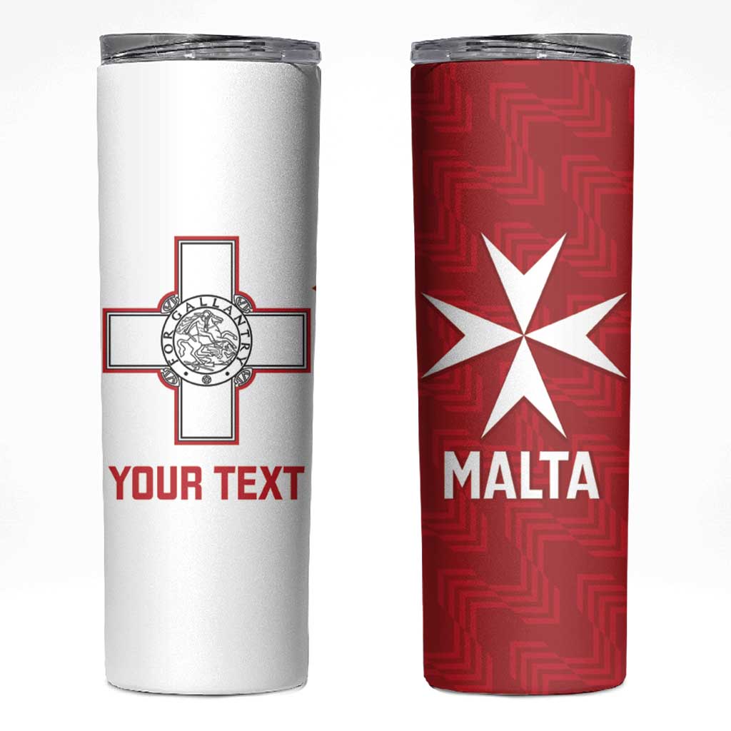 Custom Malta Football Skinny Tumbler Go Champions Flag Style