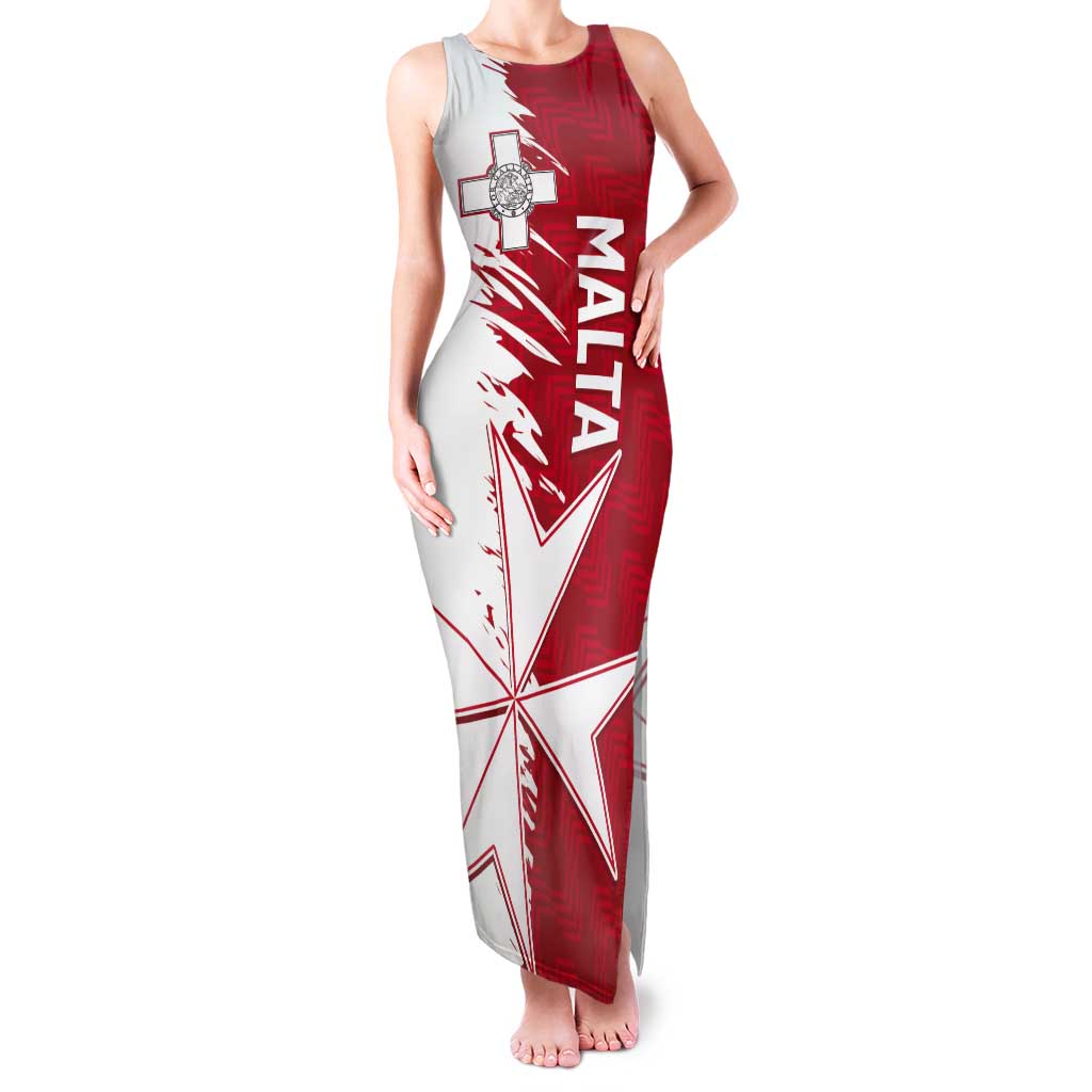 Custom Malta Football Tank Maxi Dress Go Champions Flag Style