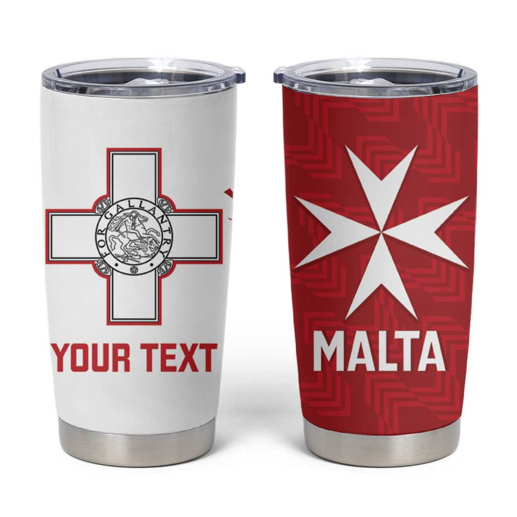 Custom Malta Football Tumbler Cup Go Champions Flag Style