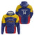 Custom Venezuela Football Zip Hoodie Come On La Vinotinto Flag Color
