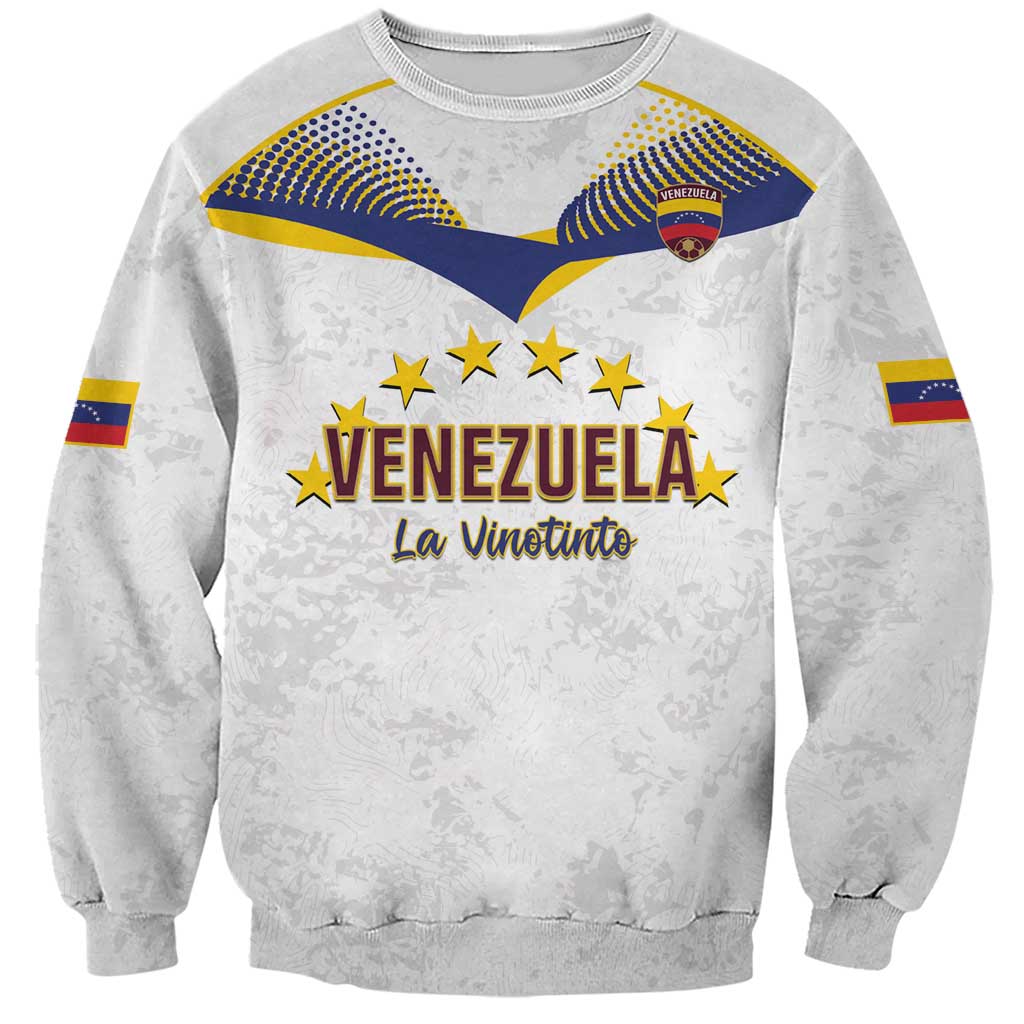 Custom Venezuela Football Sweatshirt Come On La Vinotinto White