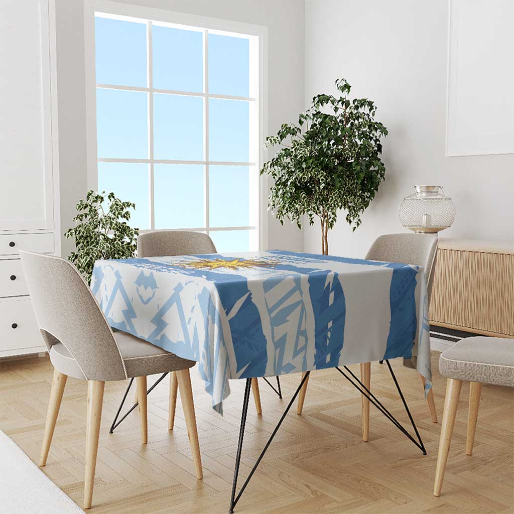 Custom Uruguay Football Tablecloth Vamo La Celeste