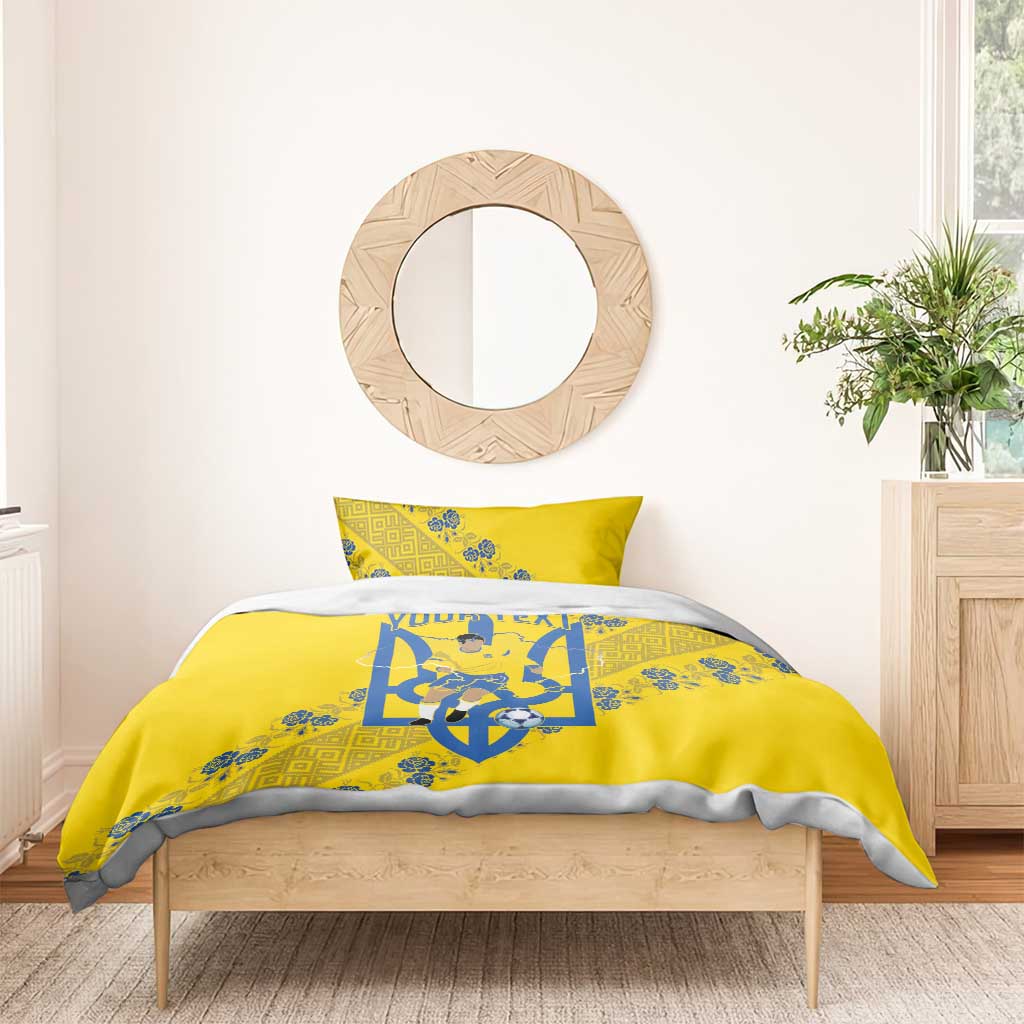 Personalised Ukraine Football Bedding Set Glory to Ukrainian