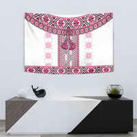 Ukraine Tapestry Traditional Braided Rope Belt Pink Folk Pattern
