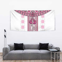 Ukraine Tapestry Traditional Braided Rope Belt Pink Folk Pattern