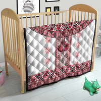 Ukraine Quilt Traditional Braided Rope Belt Red Folk Pattern