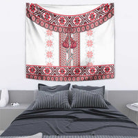 Ukraine Tapestry Traditional Braided Rope Belt Red Folk Pattern