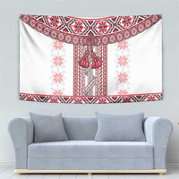 Ukraine Tapestry Traditional Braided Rope Belt Red Folk Pattern