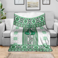 Ukraine Blanket Traditional Braided Rope Belt Green Folk Pattern