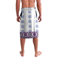 Ukraine Lavalava Traditional Braided Rope Belt Purple Folk Pattern