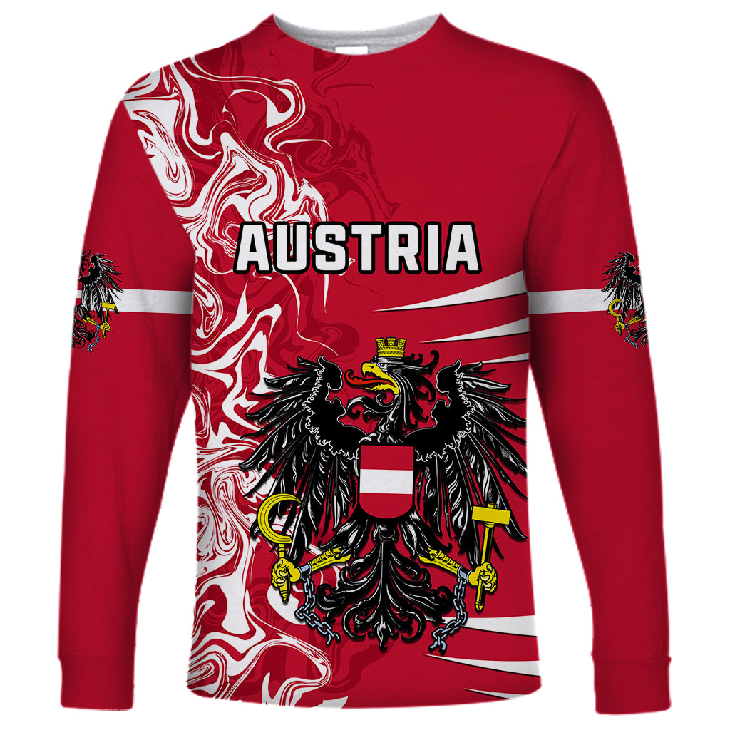 Austria Long Sleeve Shirt Austrian Coat Of Arms Simple Style - Wonder Print Shop