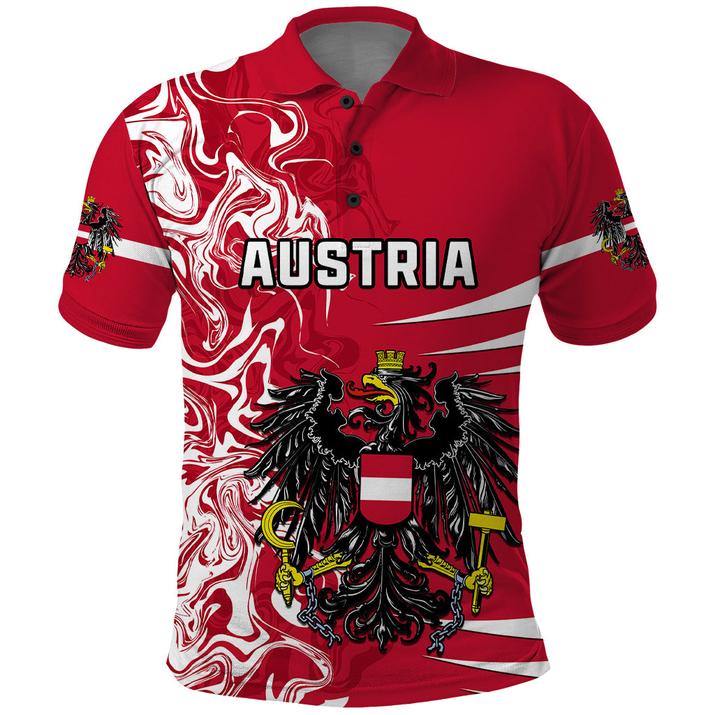 Austria Polo Shirt Austrian Coat Of Arms Simple Style - Wonder Print Shop