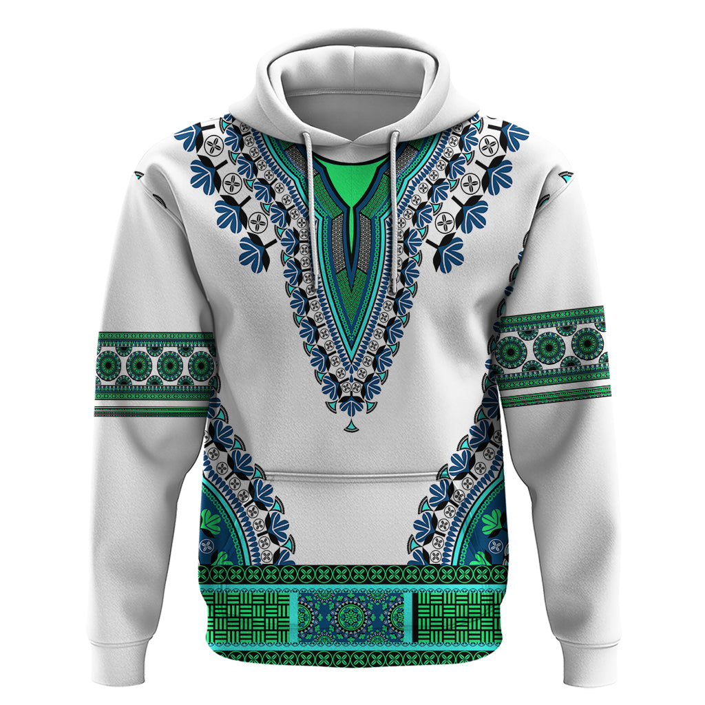 Africa Hoodie African Dashiki Royal Turquoise Version - Wonder Print Shop