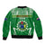 Cook Islands Football Sleeve Zip Bomber Jacket Go Kuki Airani Polynesian Sporty Style - Wonder Print Shop