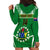 Personalised Cook Islands Football Hoodie Dress Go Kuki Airani Polynesian Sporty Style - Wonder Print Shop