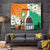 Personalized Ivory Coast Independence Day Tapestry Ornithogalum Arabicum Happy 64 Years Anniversary