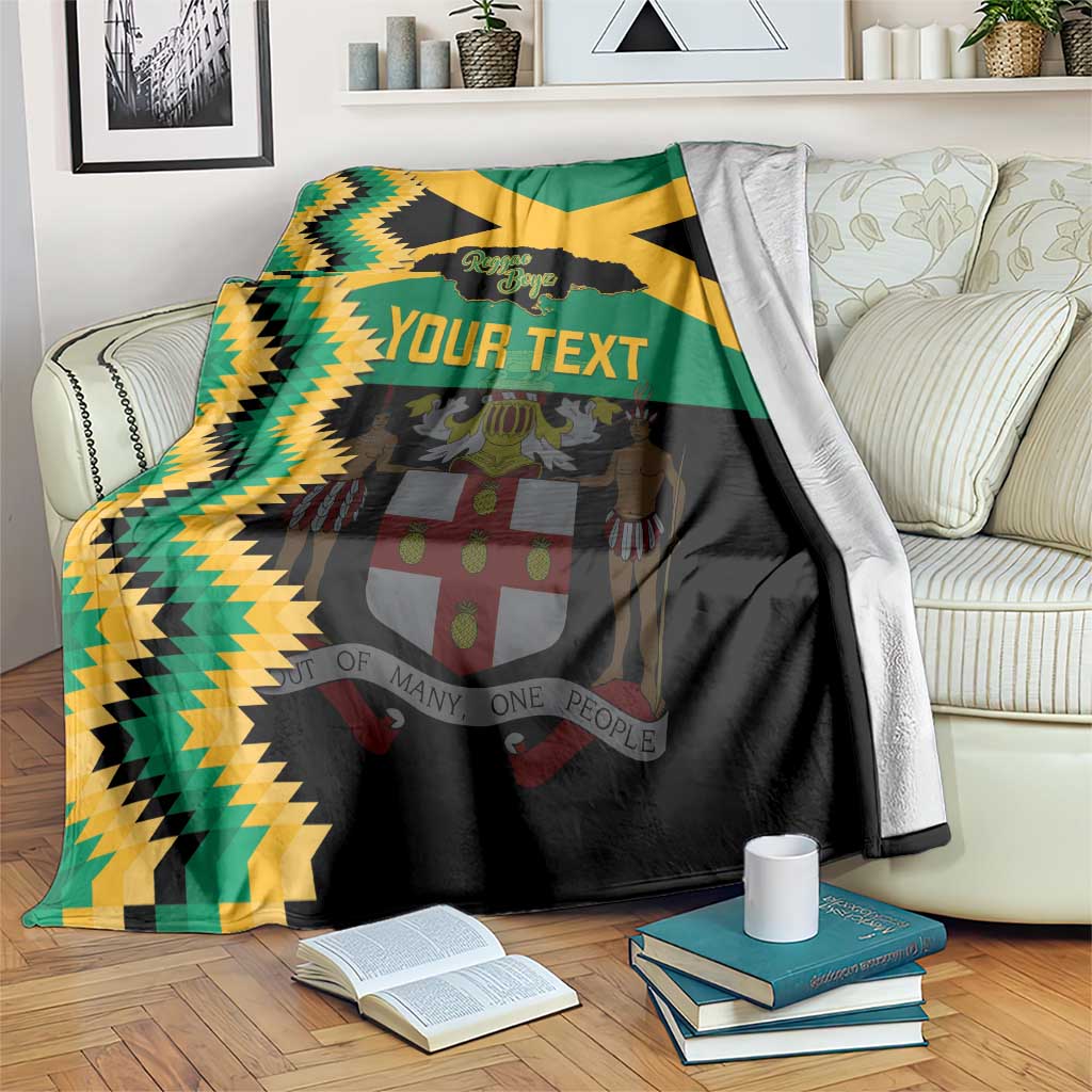 Custom Jamaica Football Blanket Go Reggae Boyz - Wonder Print Shop
